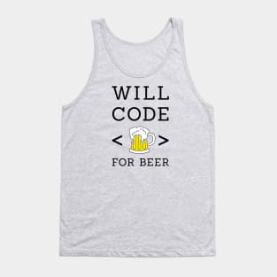 Will code for beer Tank Top